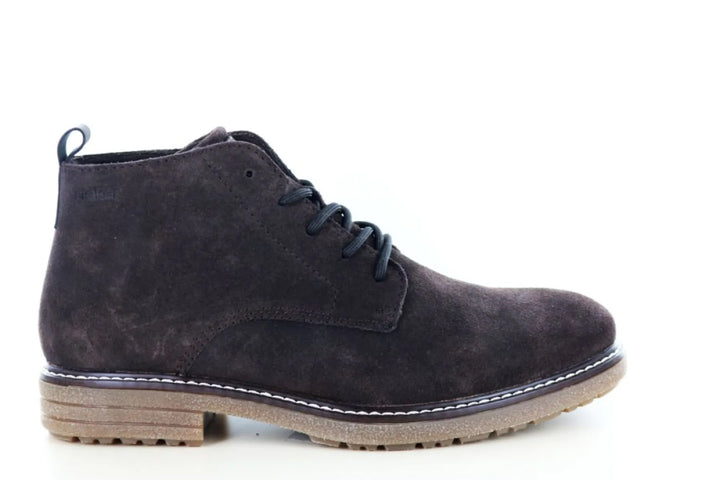 Rieker 33106 bruine suède heren veterboot wijdte H met vetersluiting en rits