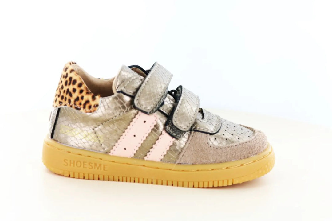Shoesme BN26W001 klittenbandschoen voor meisjes in metallic. 